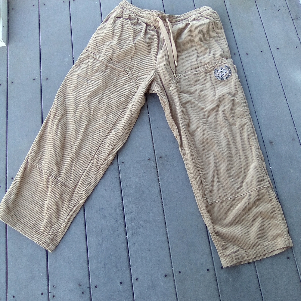 PUMA Tan Corduroy Pants with Embroidered Logo SIZE XL - Picture 2 of 10